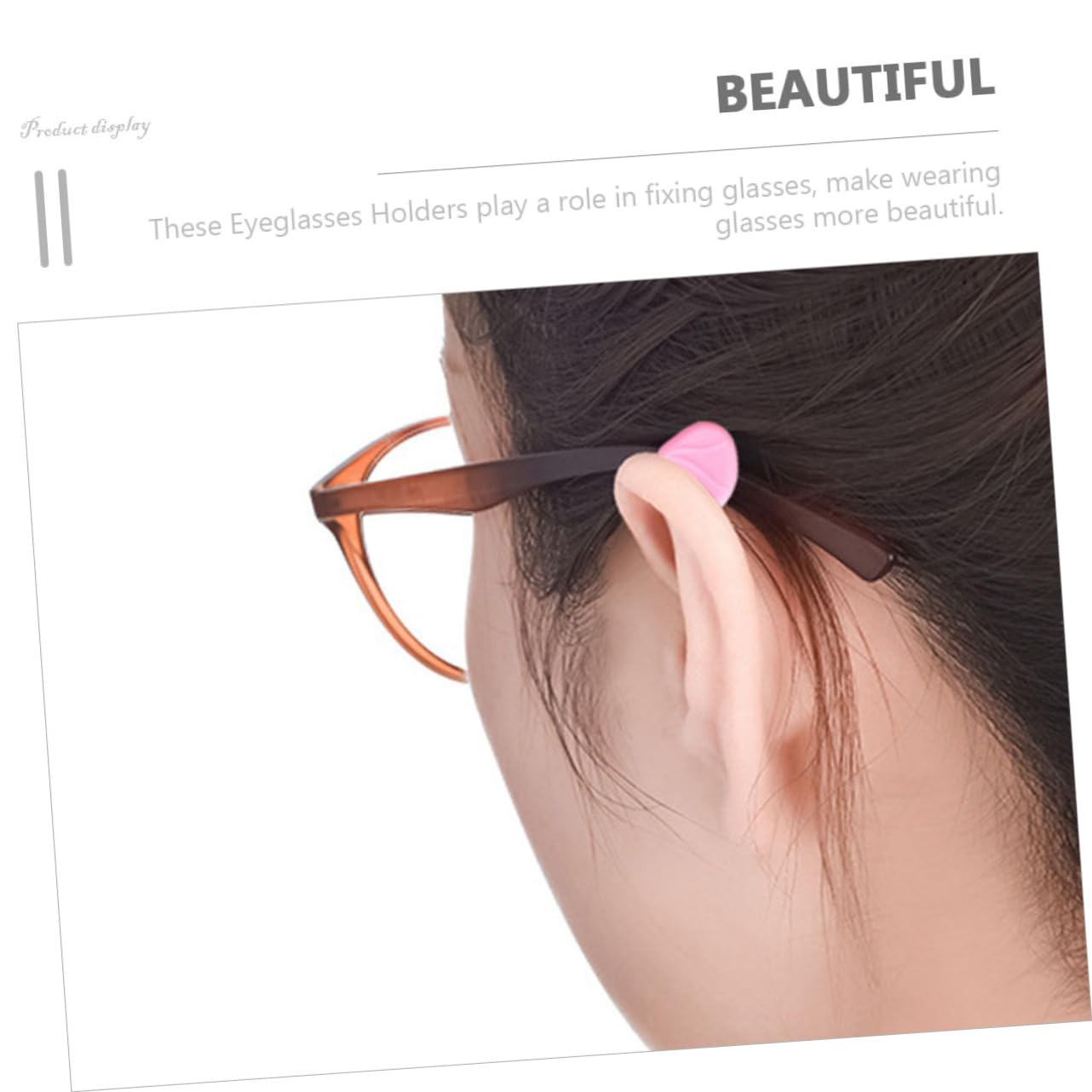 HOODANCOS Silicone Glasses Ear Grips 20 Pack Eyeglass Lanyard Glasses Tightener Non-Skid Eyeglasses Holders