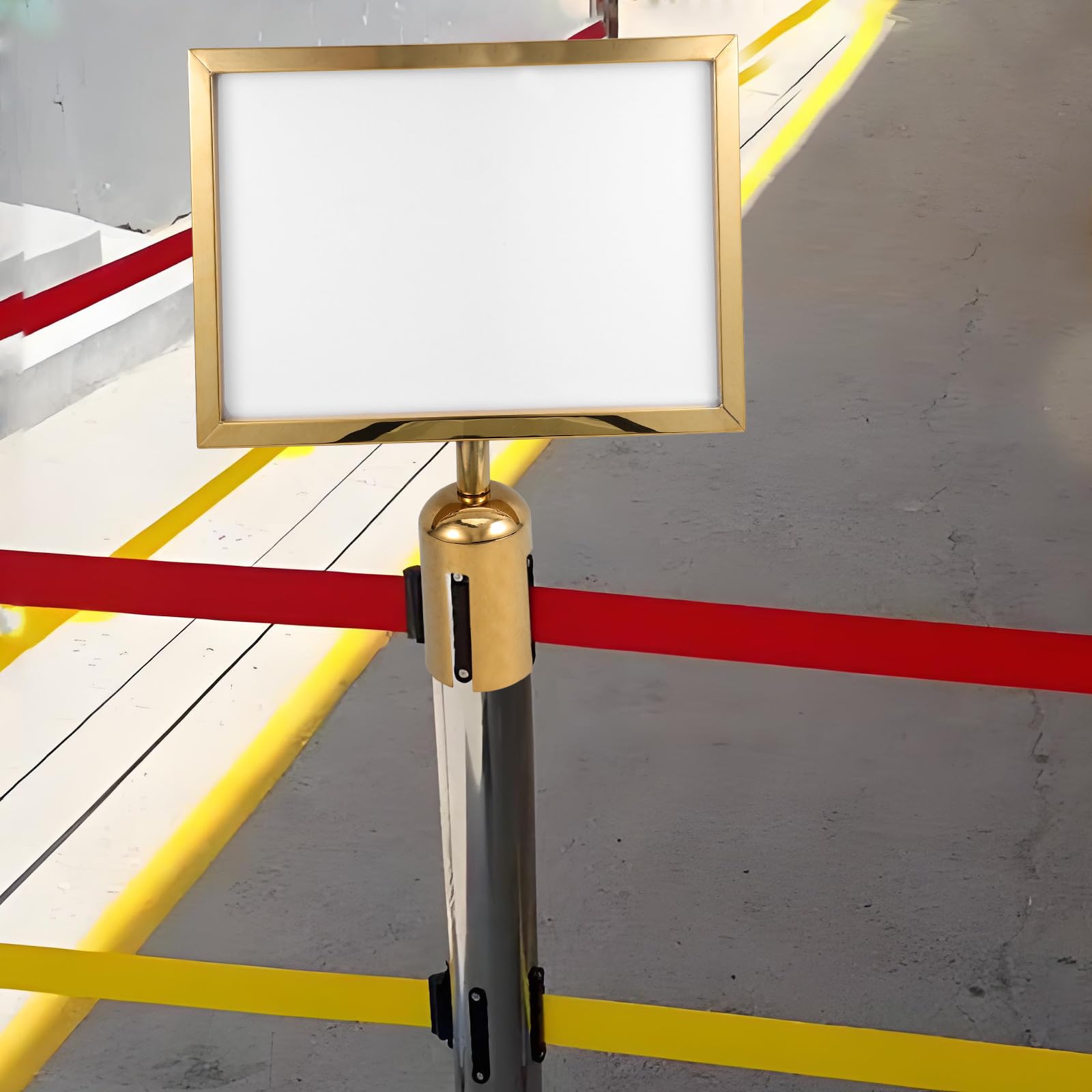 Veemoon Soporte de Guía Marco de Letreros Acero para Dorado Inoxidable Resistente en y Fácil de Usar para Señalización y Carteles