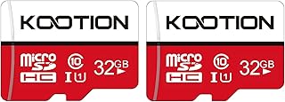 KOOTION 32GB Micro SD Card 2-Pack Class 10 Micro SDHC Card + SD Adapter UHS-I Memory Card Ultra High Speed TF Card, C10, U1, 32 GB