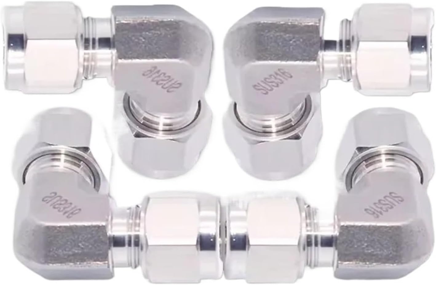 1/4in Tube to1/4in NPT/PT Female pipe female elbow for instrument compression fittings with double ferrule(FE-M0604R)