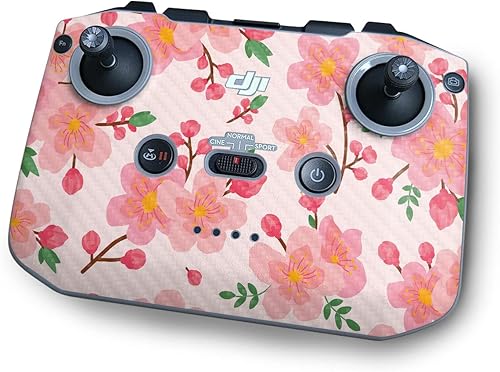 MightySkins - Piel de fibra de carbono compatible con el controlador DJI RC-N1, lirios en flor, acabado de fibra de carbono texturizado protector y disponible en Yaxa Guatemala