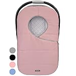 liuliuby Winter Carseat Covers Baby Girl | Infant Car Seat Cover Baby | Doona Accessories | Warm & Thick Fleece Canopy for Infant & New Born Cold Weather (Pink)