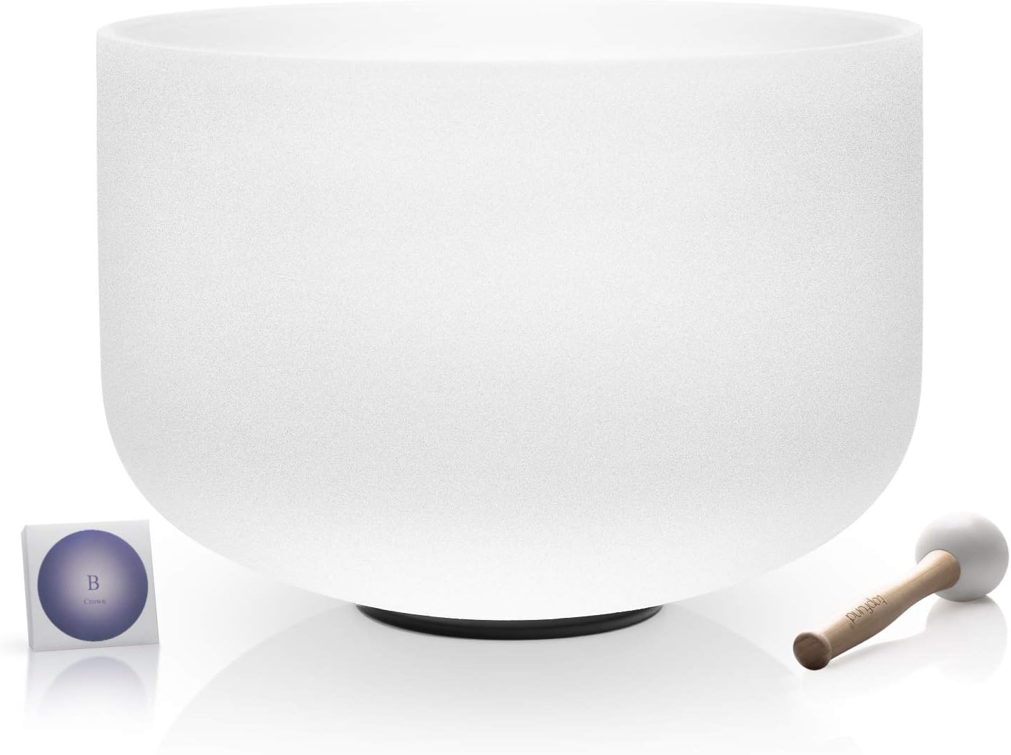 TOPFUND Singing Bowls B Note Crystal Singing Bowl Crown Chakra 16inch