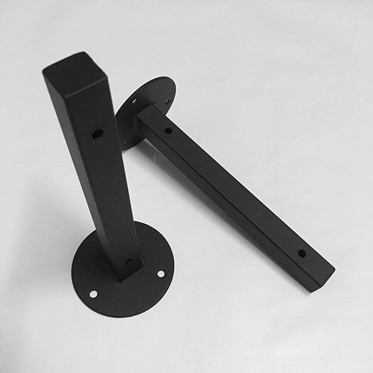 Wall Mounted Shelve Brackets,Board Shelf Brackets,2 Pack Metal Shelf Brackets,Black Industrial Floating Bracket,Wall Mounted Heavy Duty Rustic Shelf Brackets,Decorative Garden Flower Racks Supports,2x