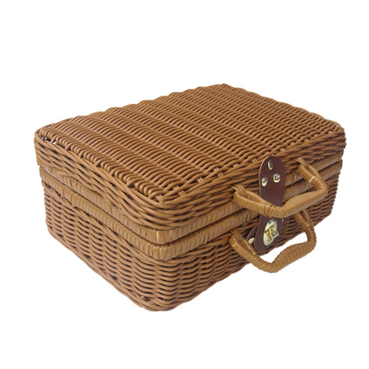 Valise ancienne marron rétro Alipis en plastique pour rangement