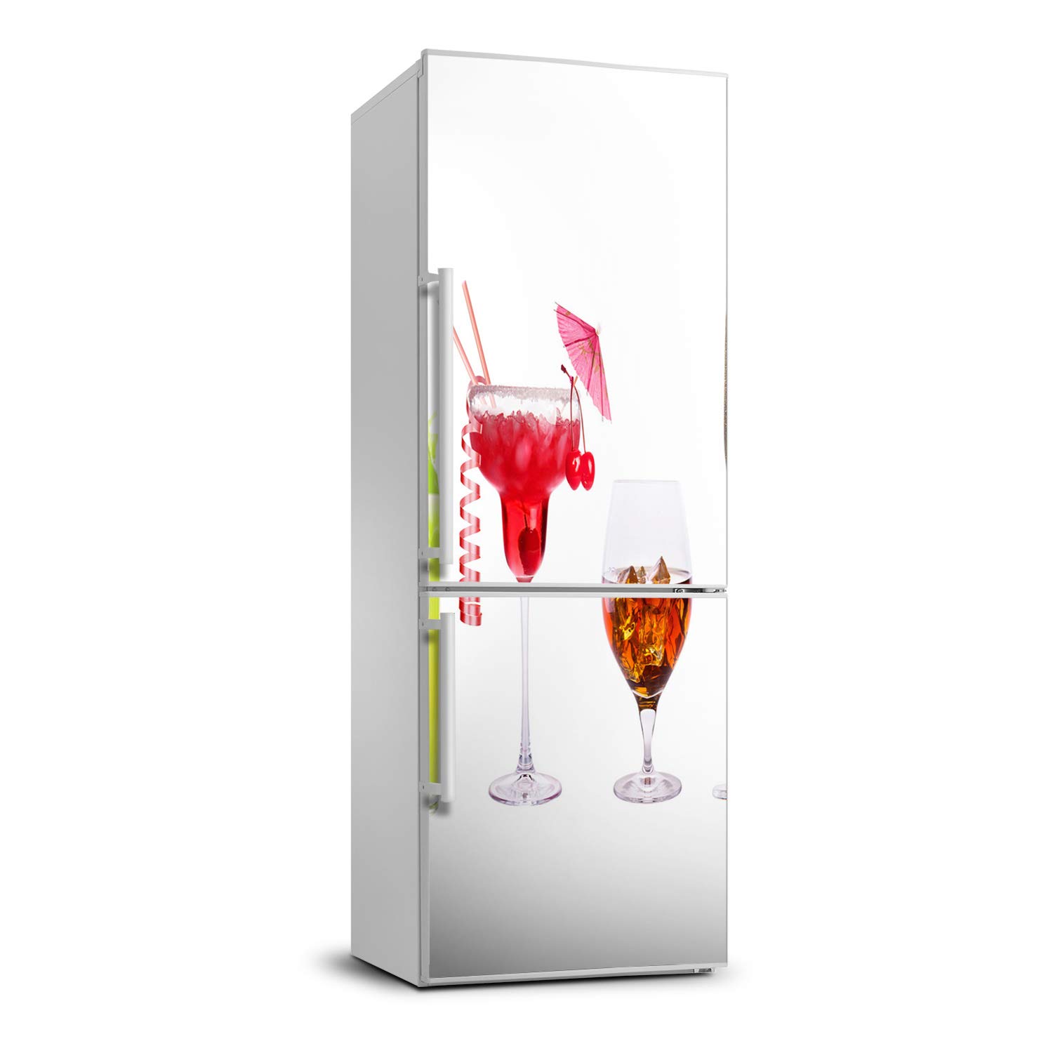 Película autoadhesiva para refrigerador 70x190 cm de vinilo decorativo Tulup cócteles