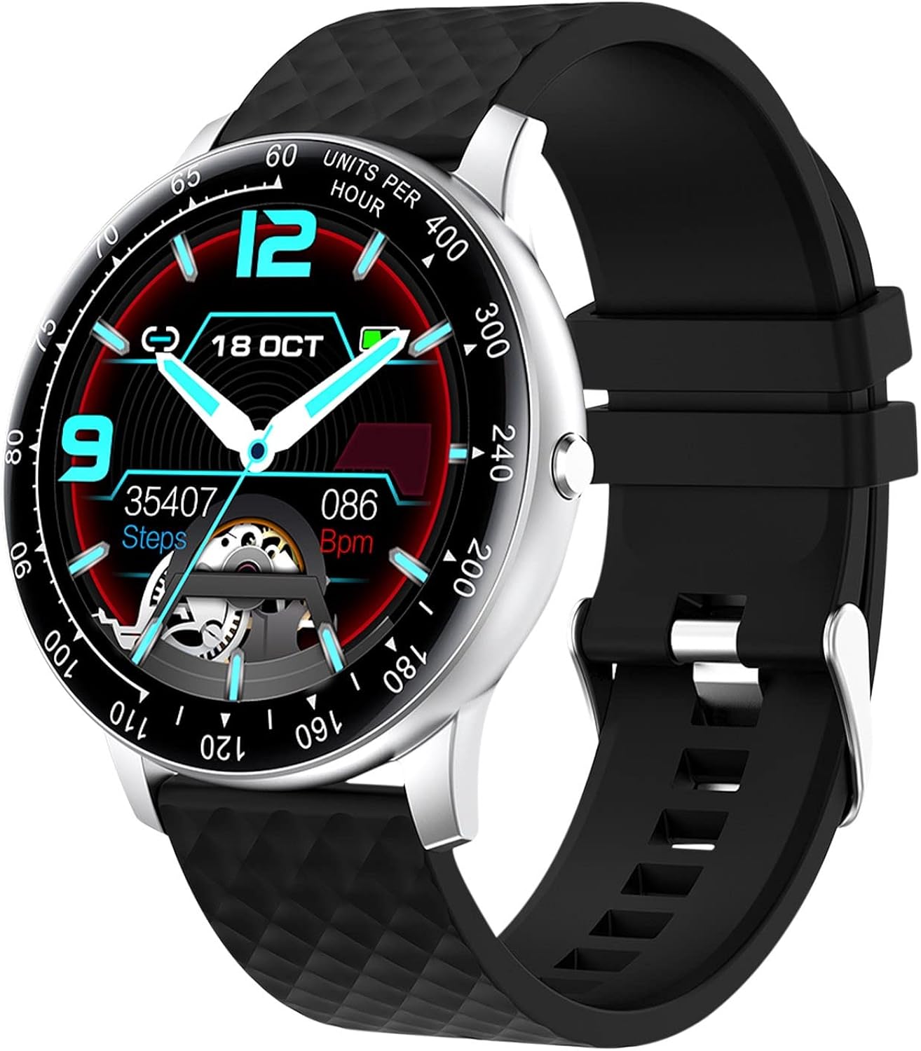 Charella 7#BX H30 Reloj inteligente de tacto completo DIY Relojes deportivos al aire libre Fitness Smartwatch para Android para iOS IP67 Waterproo