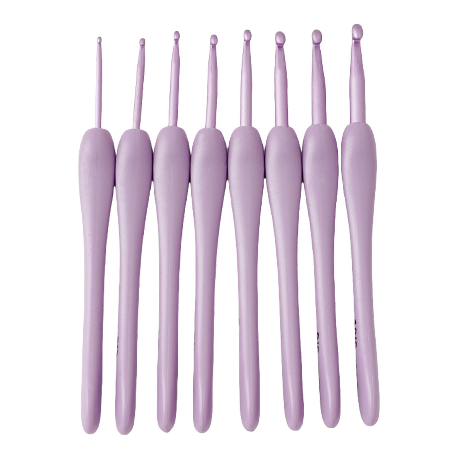 Set 9 Uncinetti In Alluminio Con Impugnatura Ergonomica In Plastica - Dimensioni Da 2mm A 6mm - Kit Per Maglieria - 4