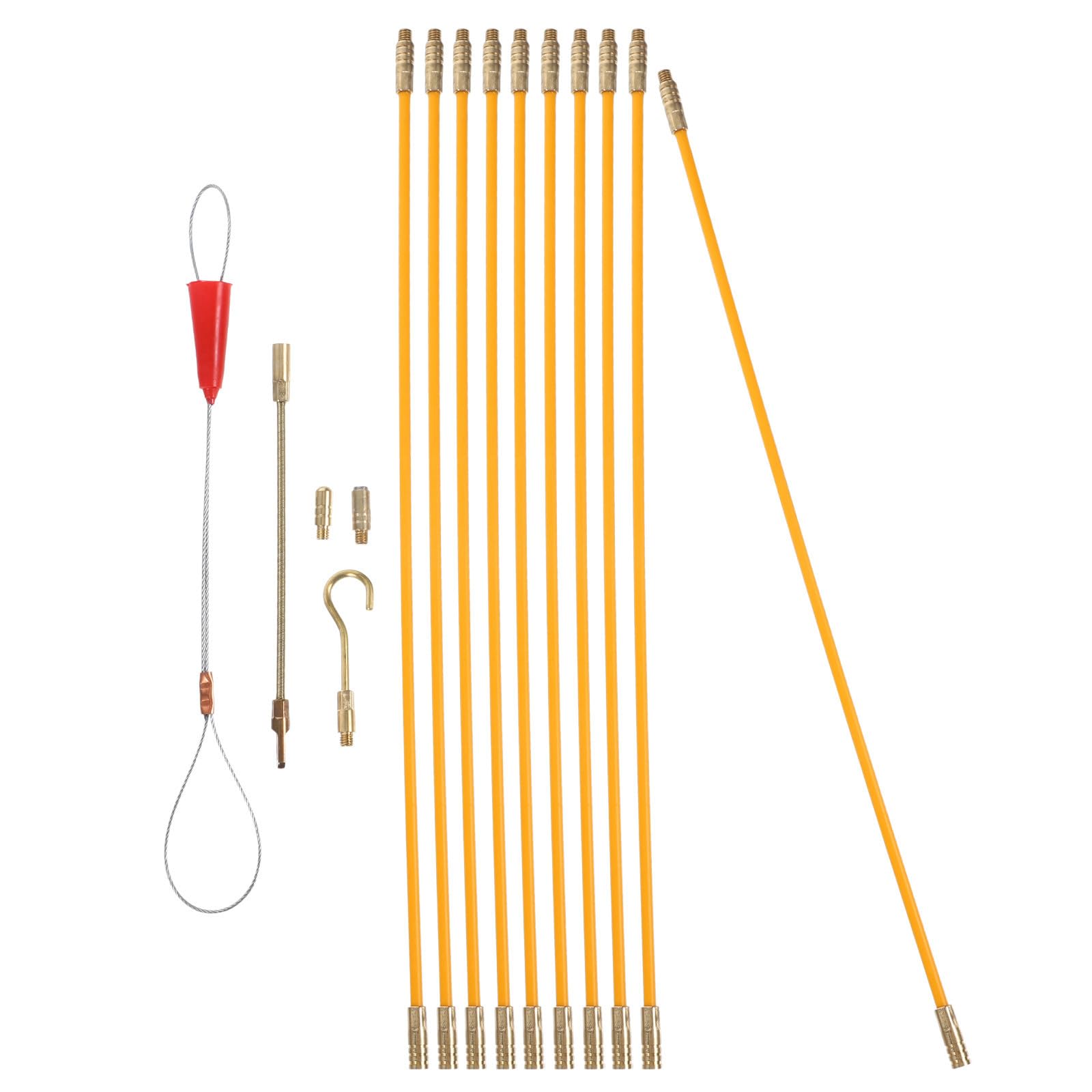 Varillas de fibra de vidrio de 33cm para solucionar atascos de cables en tabiques