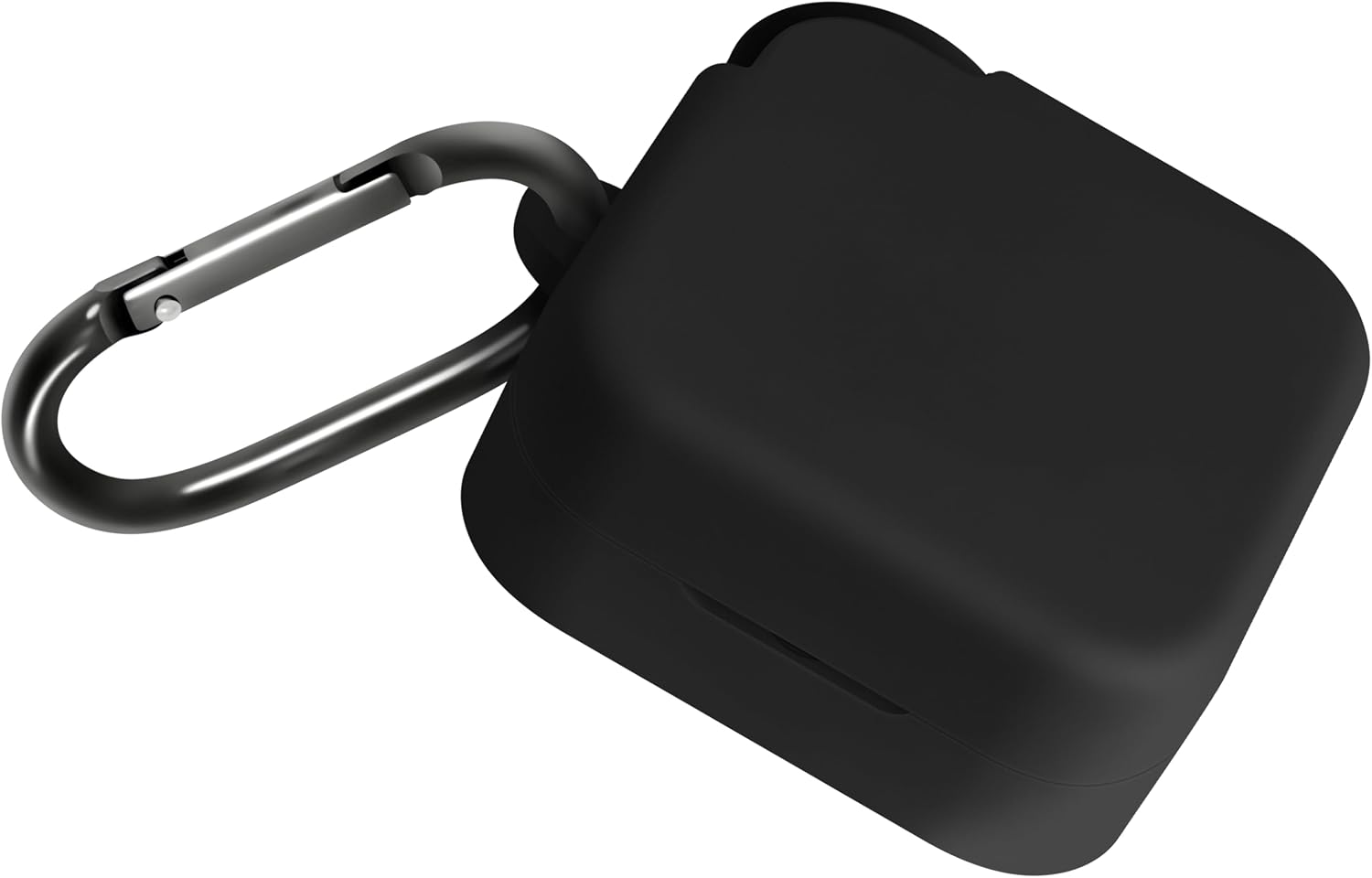 Geiomoo Silicone Cover for CMF Buds Pro 2 Case, CMF Buds 2 Plus Cover, CMF Buds 2 Case, Soft Flexible Scratch Resistant Protective with Carabiner (Black)