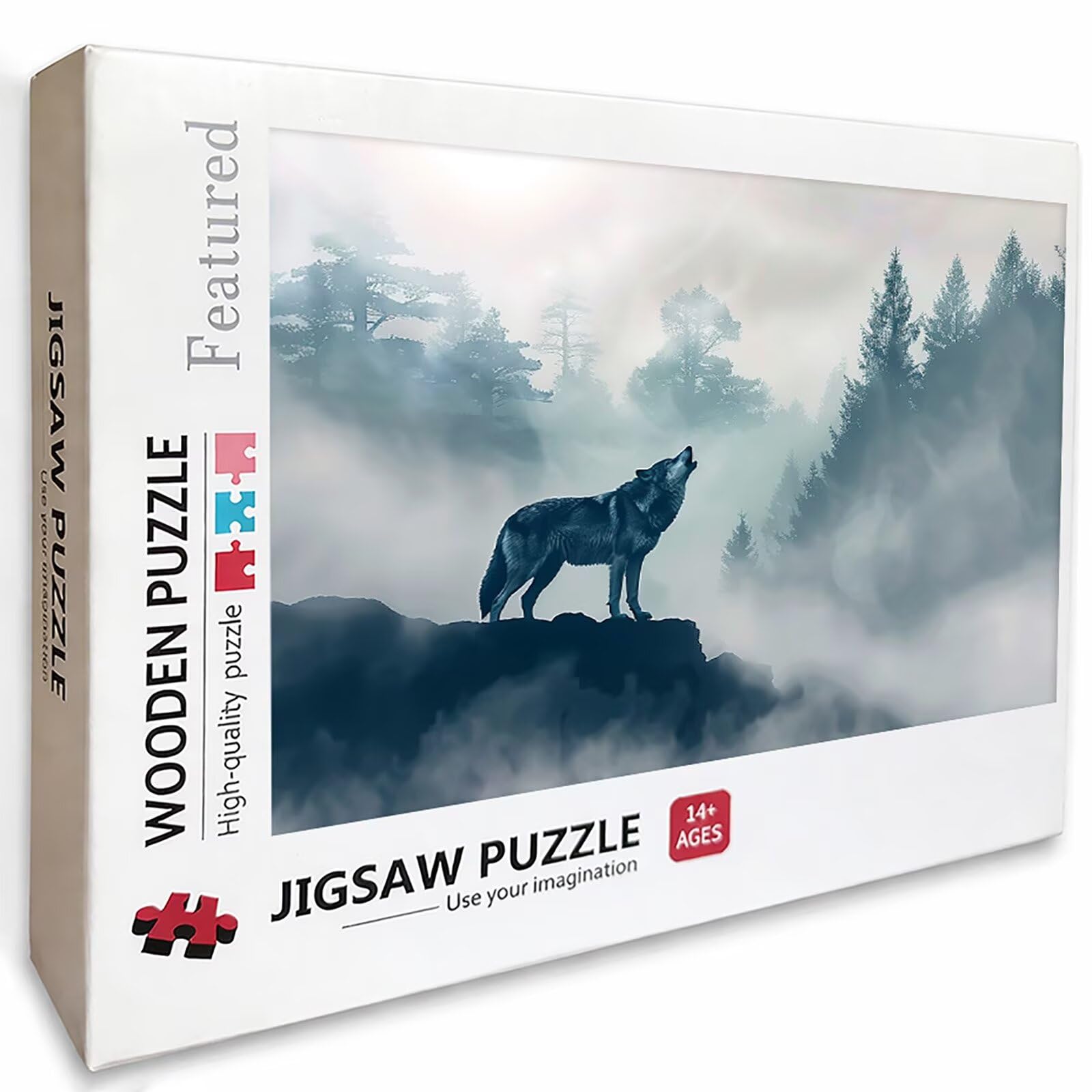Puzzle Arte con Scatola Albero, Wolf Puzzle Legno 5000 Pezzi Adulti 156x105cm, Attività di Intrattenimento ad Alta Difficoltà, DIY Classici Gioco, Jigsaw Per Tutta La Famiglia, Estate Regalo, Y-6339