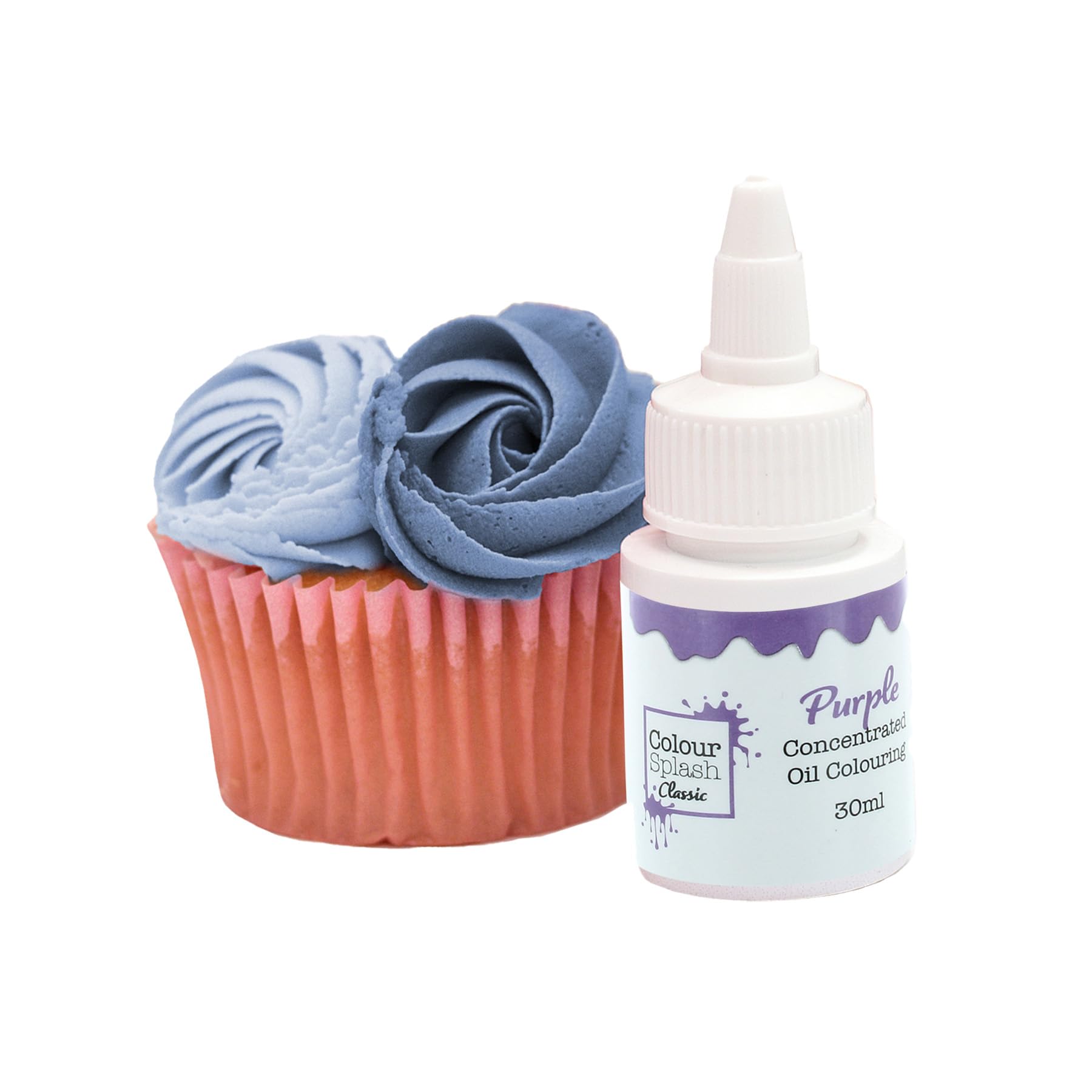 Colour Splash Oil Based Food Colour | Purple | Vibrant Edible Colour For Baking, Colours Buttercream, Cake Mix, Chocolate - 30ml