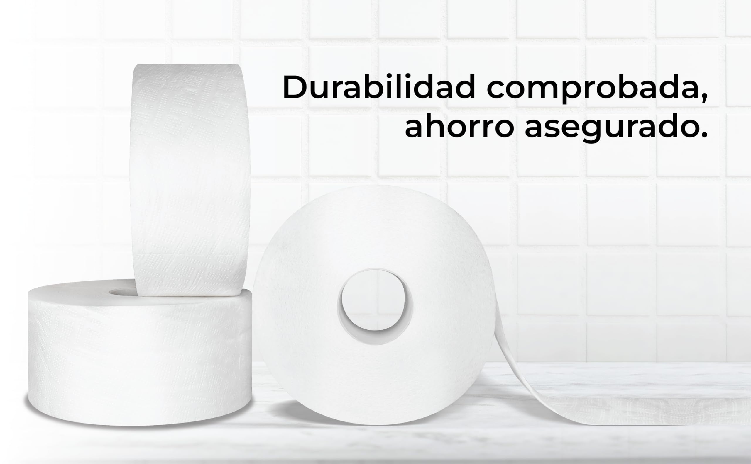 Papel Higiénico Industrial Doble Capa - 24 Rollos, 95 m/rollo - Papel Higiénico Industrial Pasta Laminado