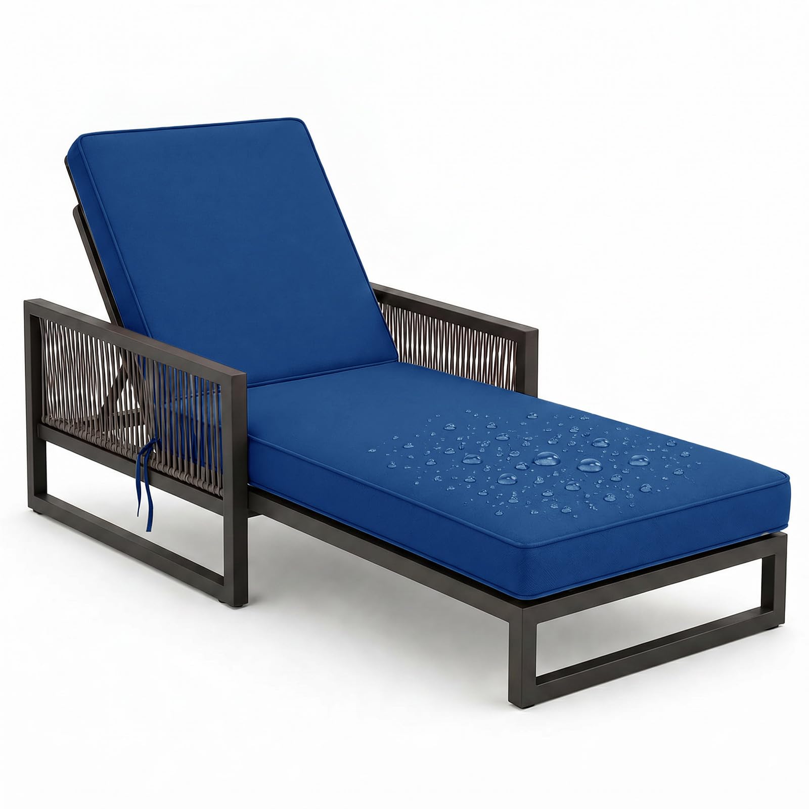 YFHT Sun Lounger Cushion Waterproof Garden Recliner Pad Only 183x53x10cm