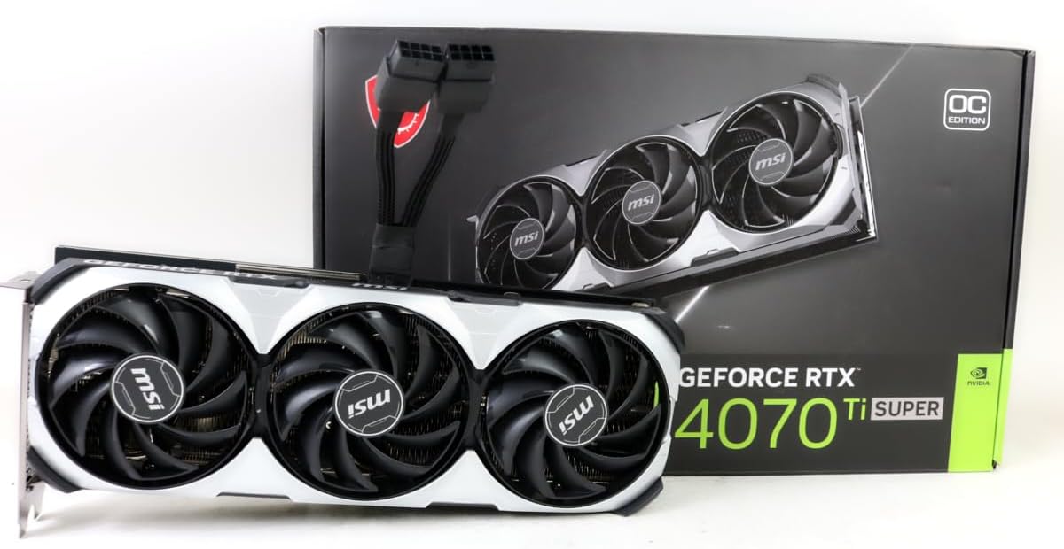 MSI Gaming RTX 4070 TI Super 16G Ventus 3X OC Graphics Card (NVIDIA RTX 4070 Ti Super, 256-Bit, Boost Clock: 2655 MHz, 16GB GDRR6X 21 Gbps, HDMI/DP, Ada Lovelace Architecture) (Renewed)