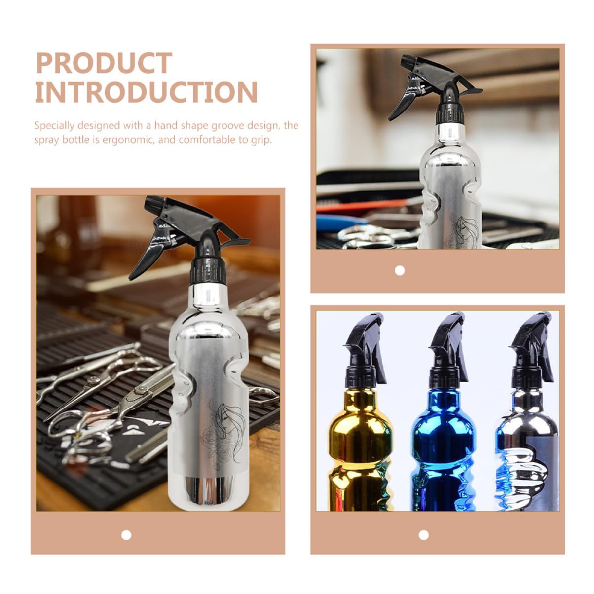 FRCOLOR 5pezzi Spray Per Parrucchieri Bottiglia Spray Ergonomica Di Alta Qualità Per Styling e Giardinaggio Ricaricabile e Resistente Design Confortevole e Pratico