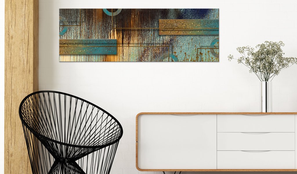 artgeist Acoustic Canvas Wall Art Print Abstract 47x16 in - 1pcs Picture with Acoustic Foam Sound Print Artwork Room Acoustics Soundproofing a-A-0265-b-b