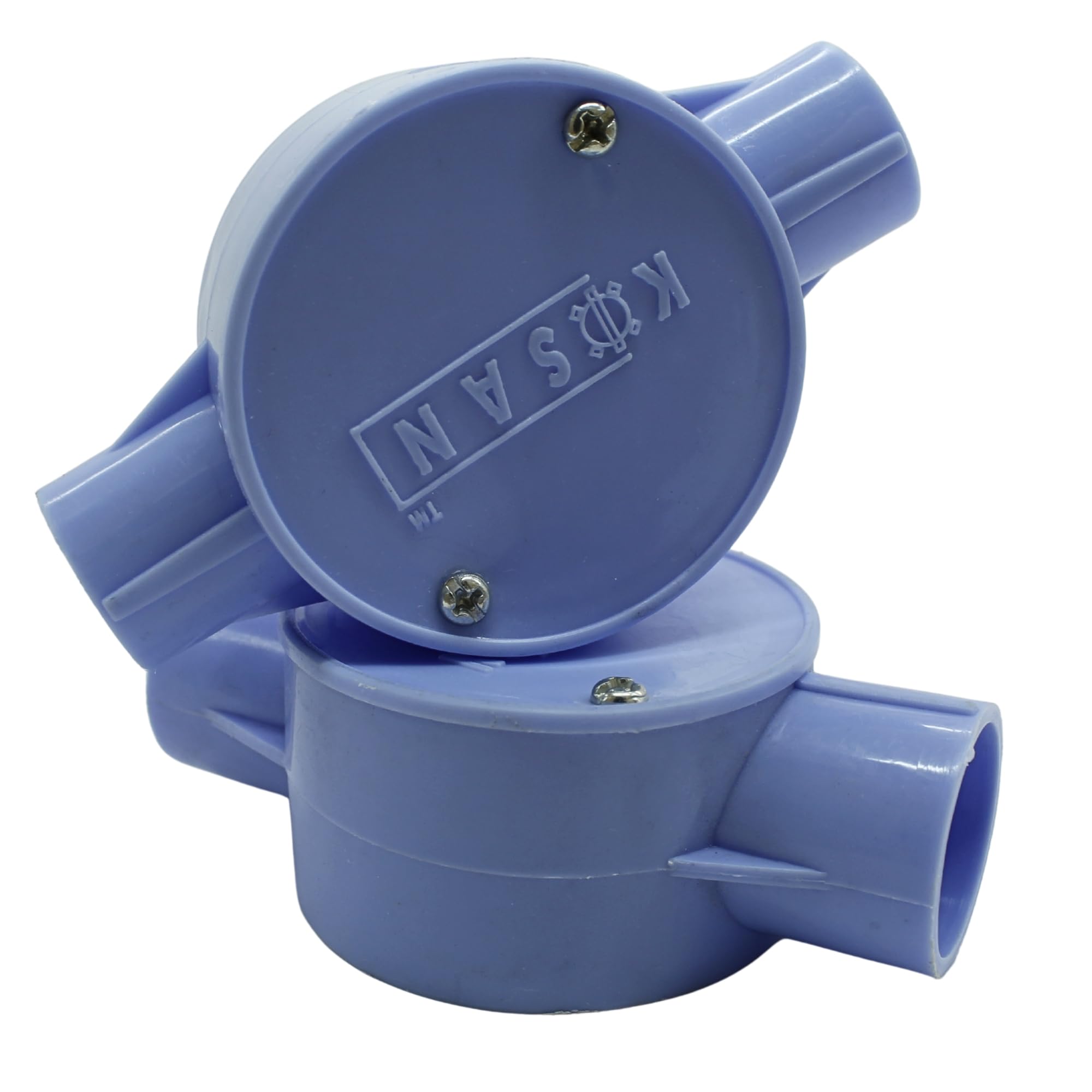 PVC Junction Box 2-Way Combo Pack, 25mm and 19mm, 12 Pieces, Blue, Electrical Conduit Fitting-image-22