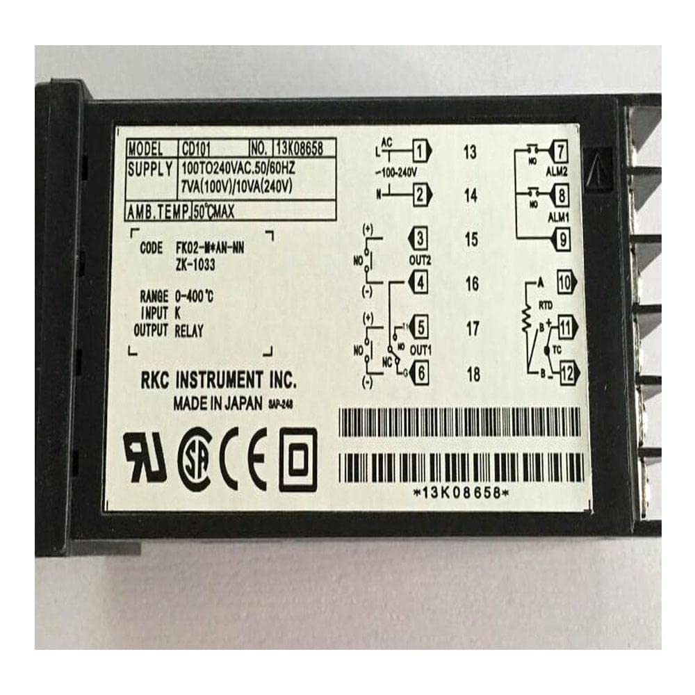 Generic CD101 Dual Digital PID F/C Temperature Controller, CD101FK02-M*AN-NN, Black, Relay Output