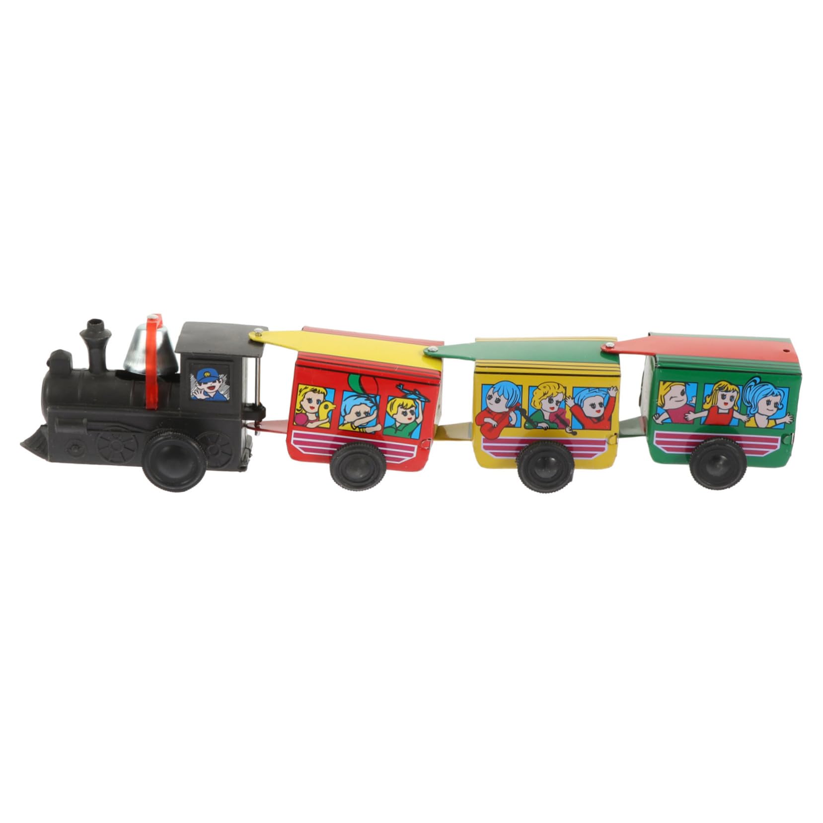 KONTONTY Wind Up Train for Portable Clockwork Plaything Vintage Decorative Ornament Train for Early Learning Fun Present for Family