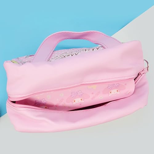 Miniatura 4 de Lonchera térmica Kawaii Kitty para mujer, lonchera reutilizable de gran capacidad, bolsa de almuerzo a prueba de fugas con bolsillo frontal,