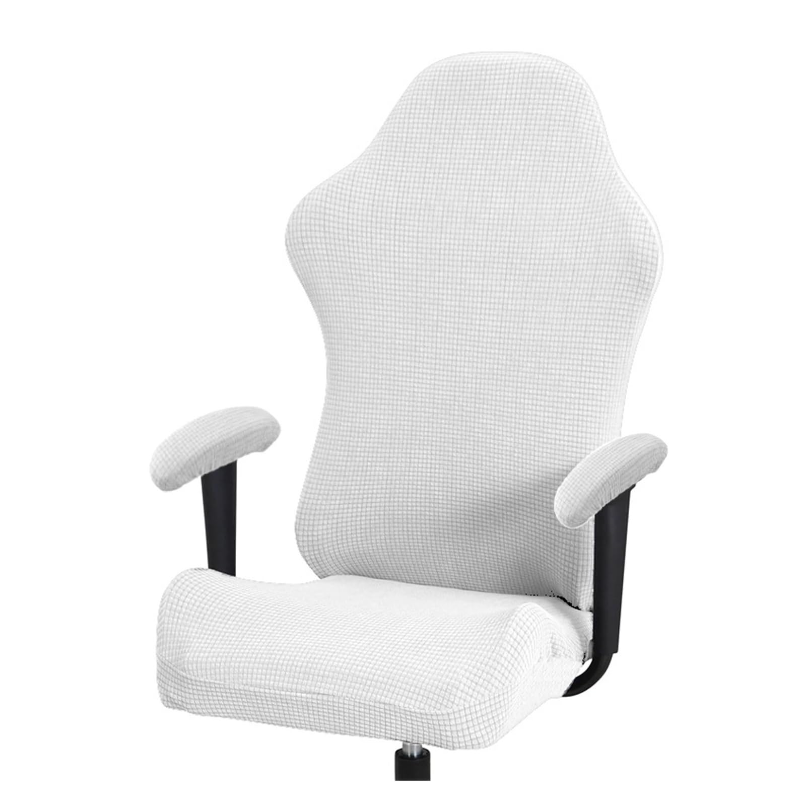 ZHOUXYFDC Gaming Chair Cover Thick Office Computer Game Chair Slipcovers Stretchy Reclining Racing Gaming Chair Cover Protector With Armrest Cover(White)