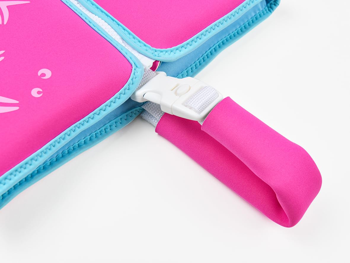 Giubbotto di nuoto per bambini e bambine, con cinghie di sicurezza regolabili, età 1-6