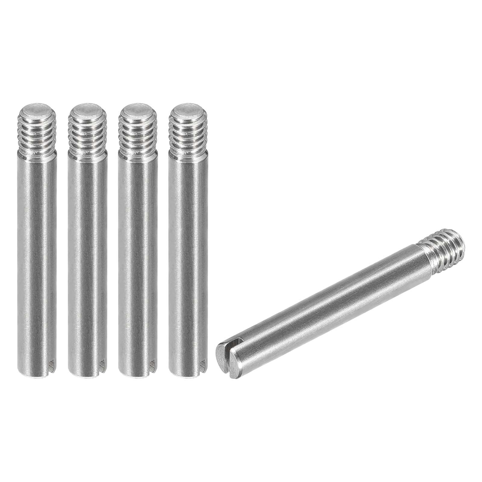 10x M6x30 Mm Geschlitzter Zylinderstift Aus 304 Edelstahl – Außengewinde, Abgeschrägte Enden, Rostfrei, Für Möbel, Schränke, Scharniere & Industrielle Vorrichtungen