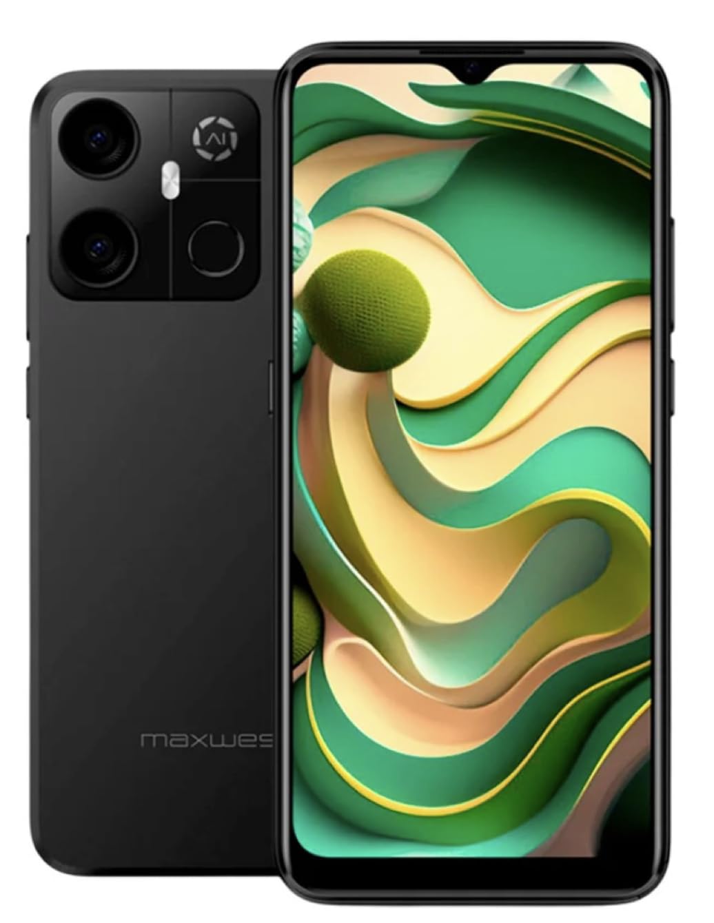 Maxwest Gravity G64 Smartphone, 6.57-inch HD+ Display, 16MP AI Camera - 64GB Storage - 8GB RAM, Face Unlock, Black, Blue, Silver, Mint