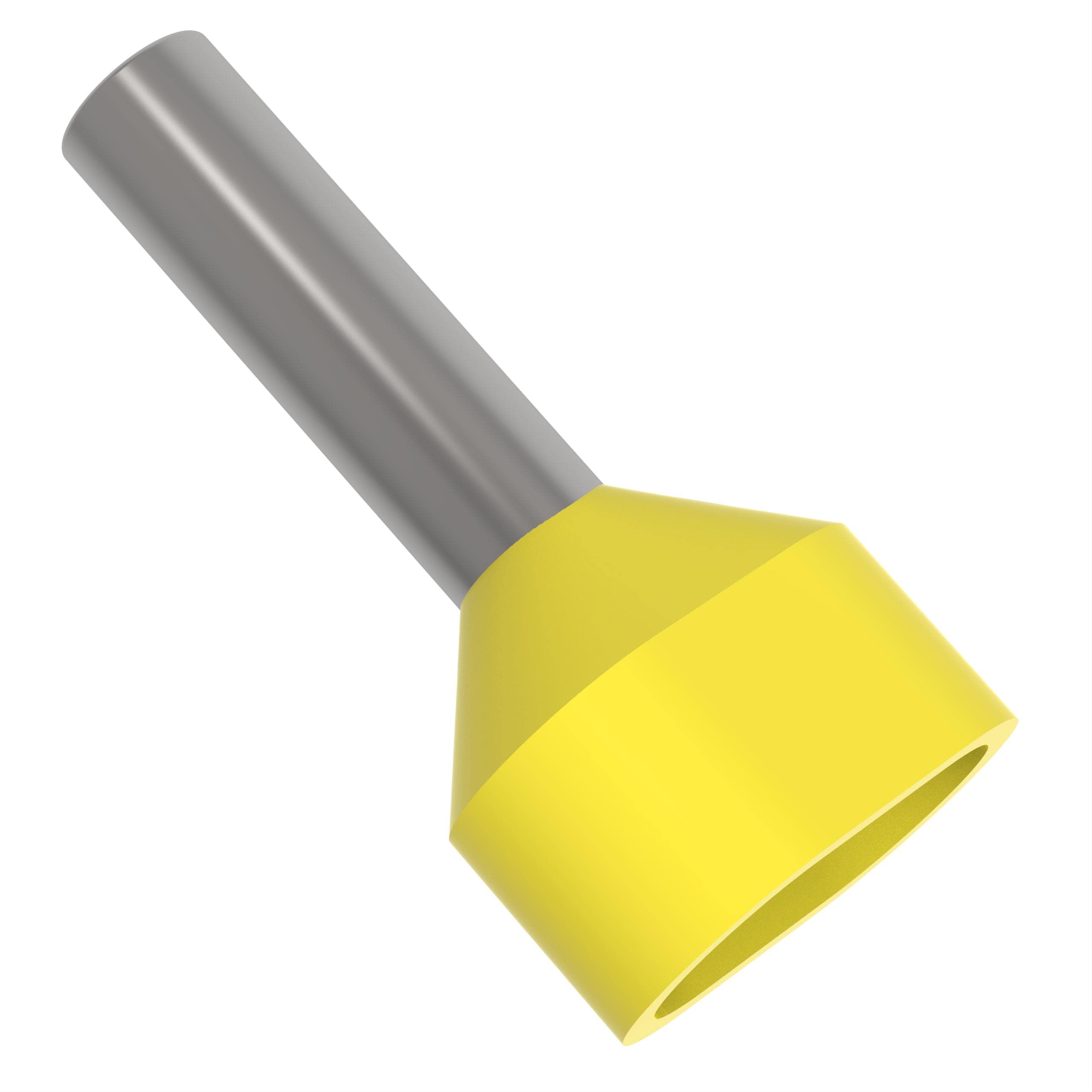 AUPROTEC Puntalini isolati Twin 0,5-16 mm² Doppio Terminali a Bussola: 1000 pezzi, 6.0 mm² Giallo