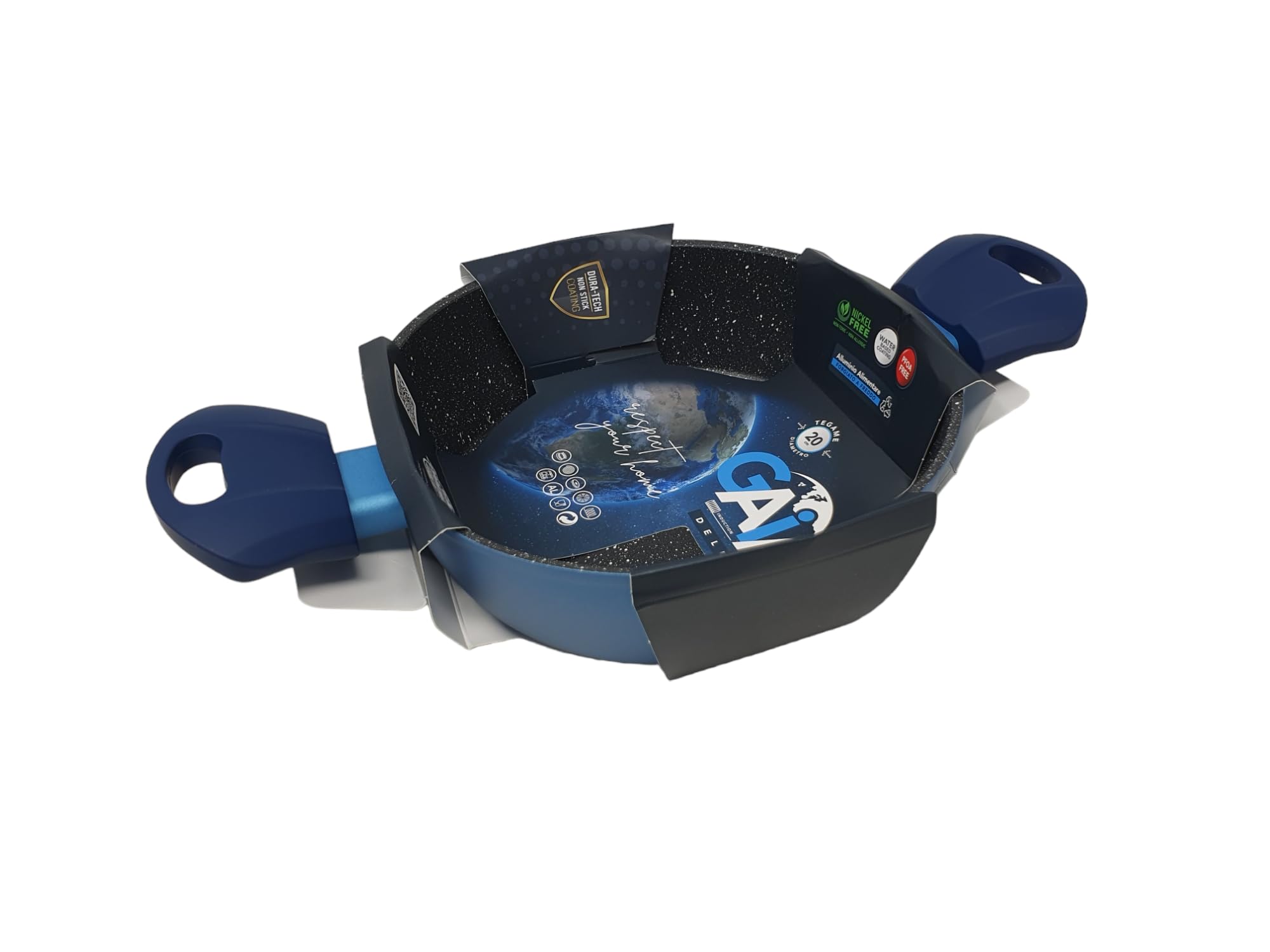 Casseruola GAIA INDUCTION DELUXE In Alluminio 100% Riciclabile - Diametro 20 Cm, Antiaderente Effetto Pietra, Senza PFOA E Nichel - 4