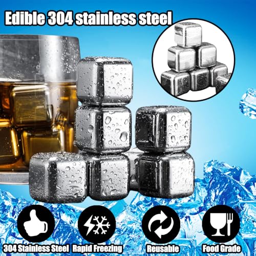 Cubitos de Hielo de Acero Inoxidable Reutilizables 24 Piezas miniatura 4