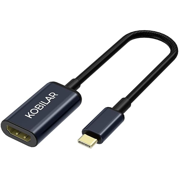 Kobilar USB C to HDMI Adapter - High Resolution4K@60Hz Type C to HDMI Aluminum Shell with 30-Micron Gold Plug for Apple iPad MacBook Pro/Air,Thunderbolt 4/3Galaxy/Monitor