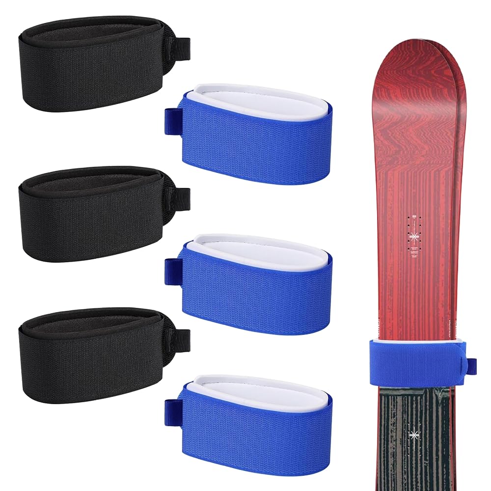 Cinghie Trasporto Sci - 4 Pezzi Regolabili Con Gancio - Nylon Resistente - Foto 4