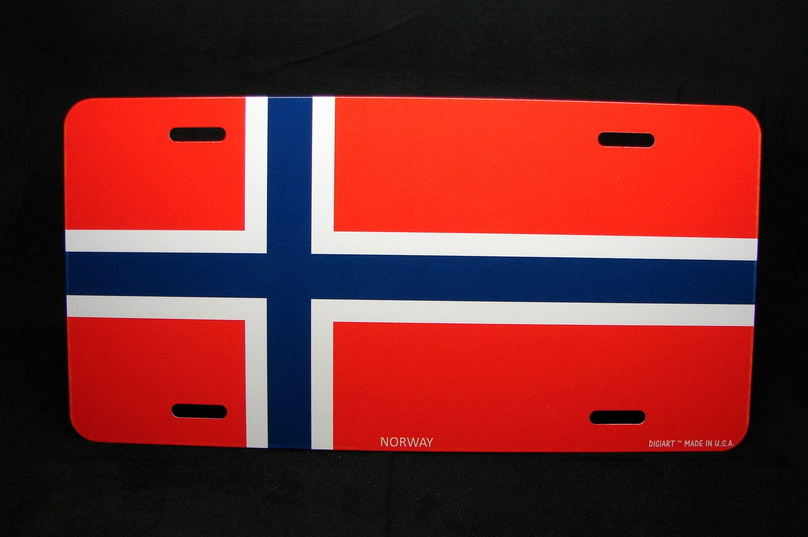 Biopracess norway flag metal novelty license plate for cars license plate 6x12 inches