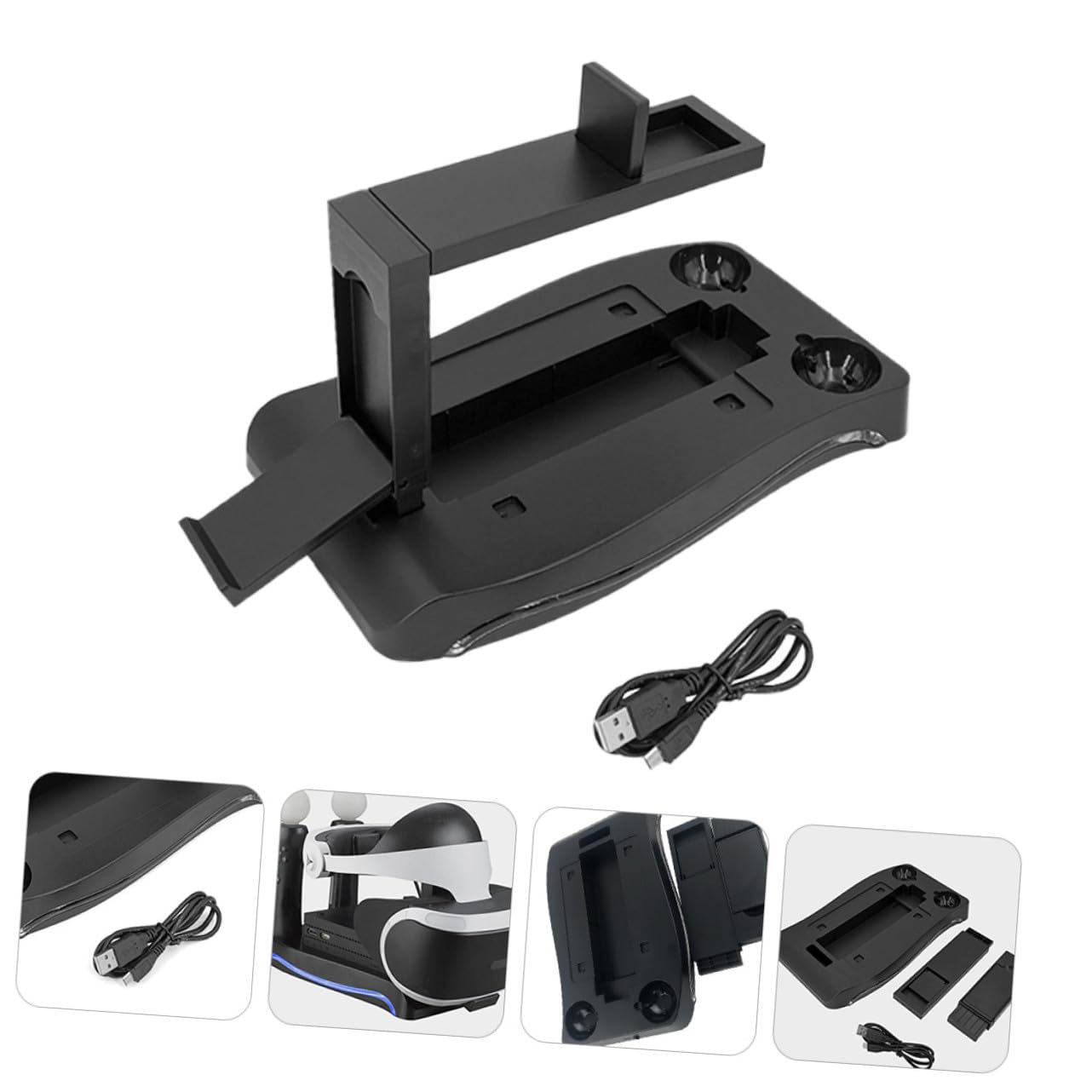 HEMOTON Soporte de Carga para Gafas de Realidad Virtual Soporte de Controlador de Realidad Virtual Multifunción para Realidad Virtual