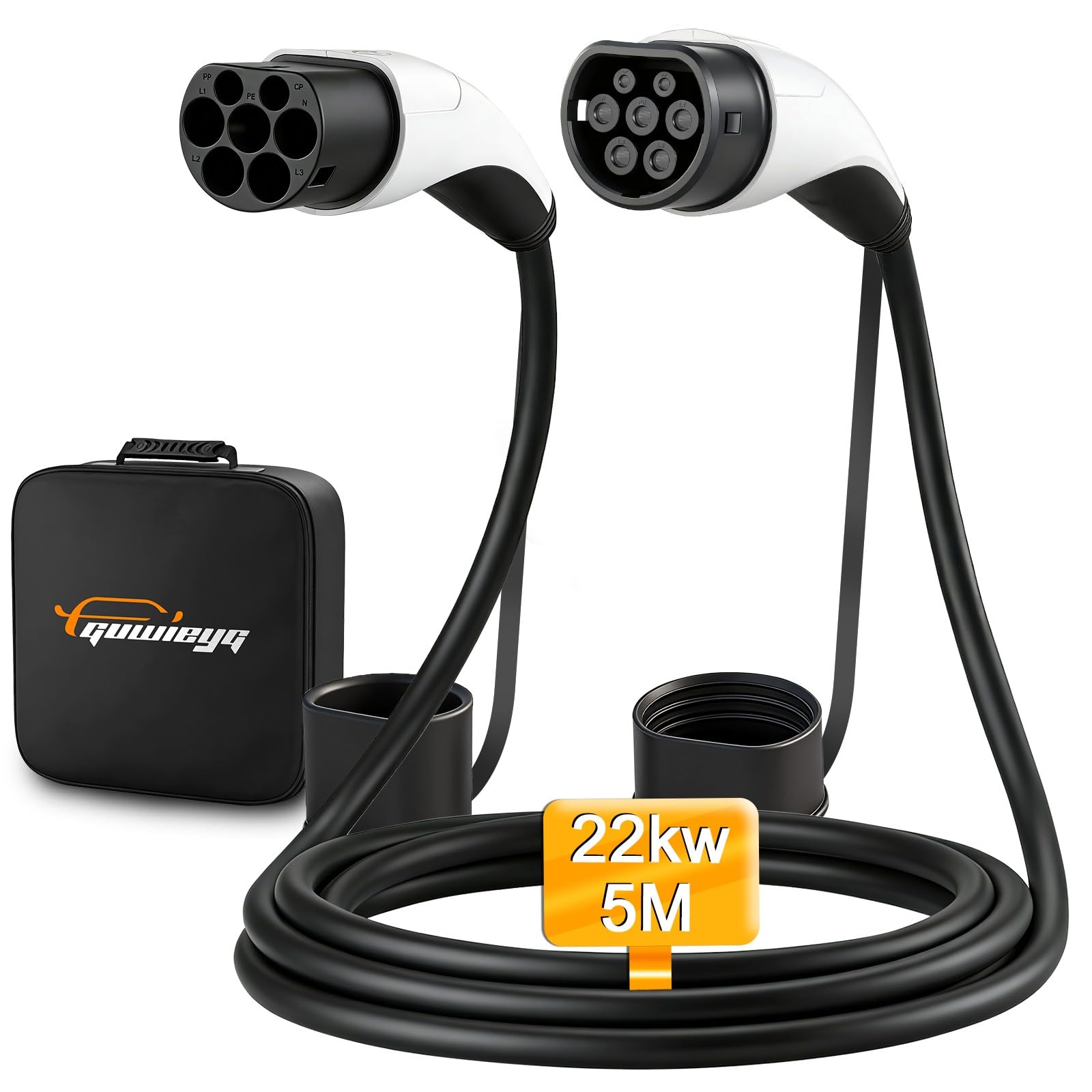 Typ2 Ladekabel 22KW 32A 5M, Typ 2 zu Typ 2 Ladekabel für EV/PHEV