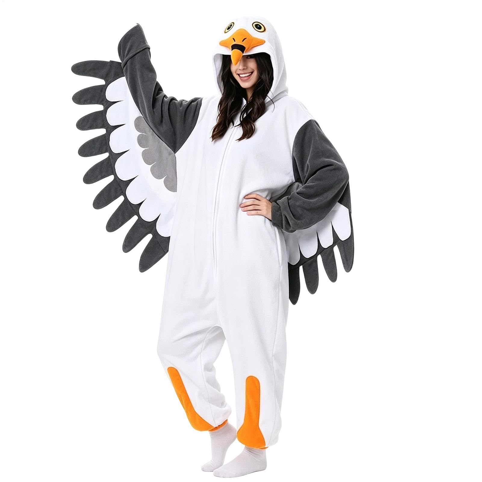 Generisch Pijamas Onesie para mujer, diseño de pájaro, corte holgado, ropa