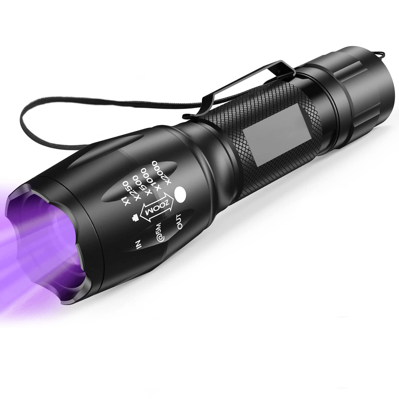 MAKINGTEC UV Flashlight, Small LED Dual Color Light Torch with UV Black Light and White Light, 2 in 1 Waterproof Flashlight for UV Detection Cosmetics Fluorescent Agent Pet Urine Detector