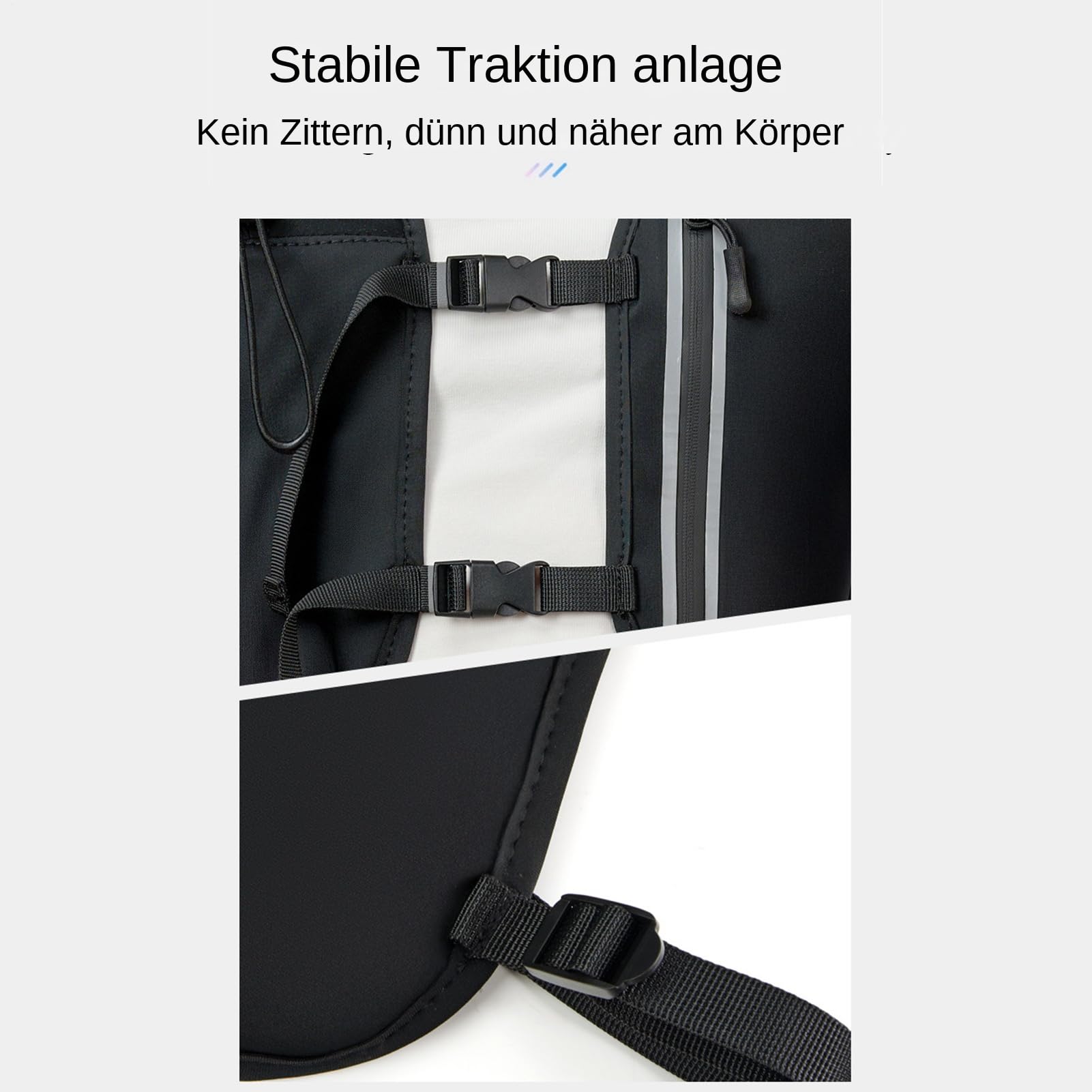 Chaleco de banda de rodadura – Bolsa de agua, paquete de carreras | Mochila ligera con bolsillos para botellas, correas reflectantes para trail jogging al aire libre, trekking, engranaje de