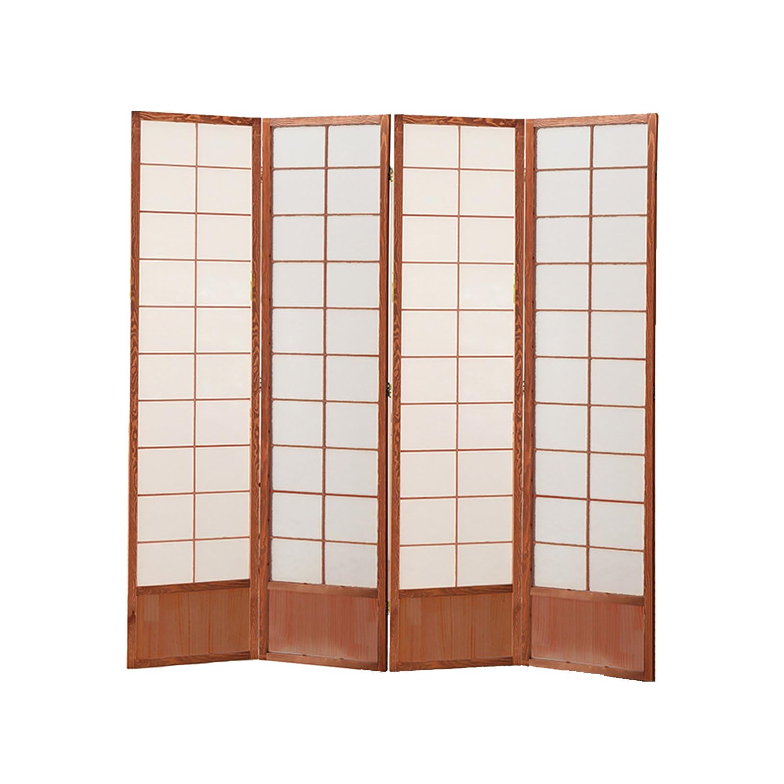 [UreUtuKu] Partition, Foldable, Room Divider, 4 Stands Freestanding, Matsuno Wood Frame, Japanese Style, Height Approx. 70.9 inches (180 cm), No Assembly Required, Easy Storage, Blindfold, Stylish,