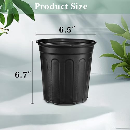 Miniatura 2 de RAOOKIF - Macetas de 1 galón para plantas, macetas de vivero flexibles de 1235 galones con drenaje, macetas de plástico de 1 galón para plantas