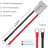 Vista 2 de Cable de Conexión Rápida de Batería de 35 Amperios 10AWG 1.12 Pies Conexión/Desconexión Rápida – Kit de Enchufe de Carga de Servicio Pesado 12V