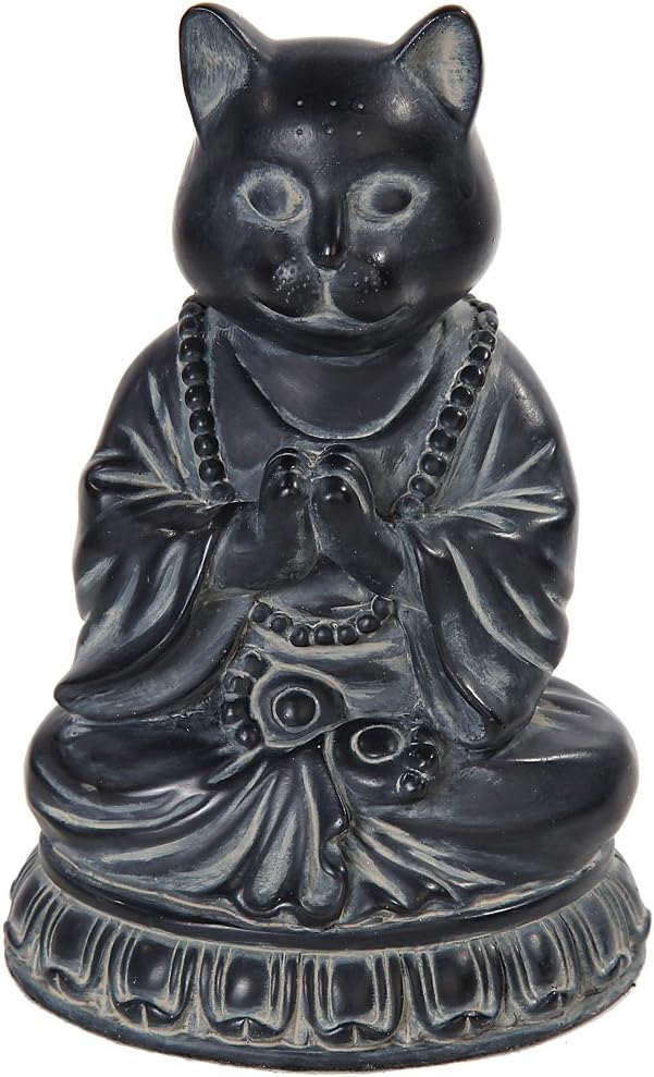 Cat Buddha Meditating Statue Eastern Enlightenment Masterpiece by Pacific Trading