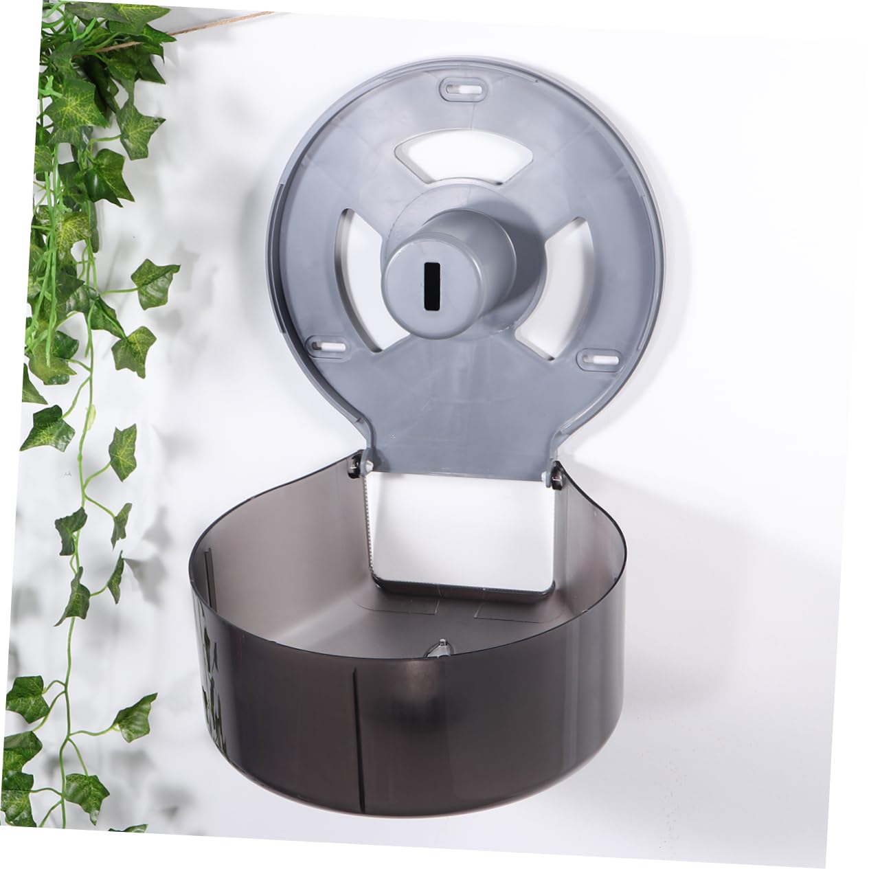 Wandmontierter Rollenpapierhalter Mit Fach Schwarz Runder Papierspender Für Badezimmer Toilette Geeignet Für Öffentliche Plätze Wie Hotels Büros Und Schulen