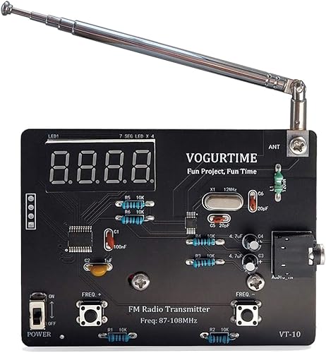 Kit de proyecto de soldadura con transmisor de radio FM con micrófono de solapa de audio, kit de bricolaje para electrónica, práctica de