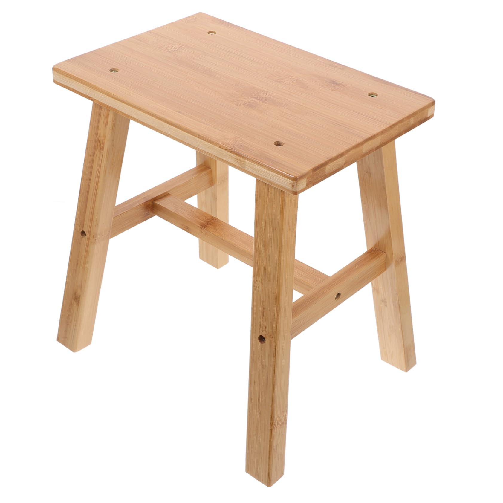VALICLUD Taburete Pequeño de Madera Natural para Cambiar Zapatos Banco Multifuncional y Reposapiés Diseño Elegante y Compacto para Baño Dormitorio y Cocina Resistente y Versátil