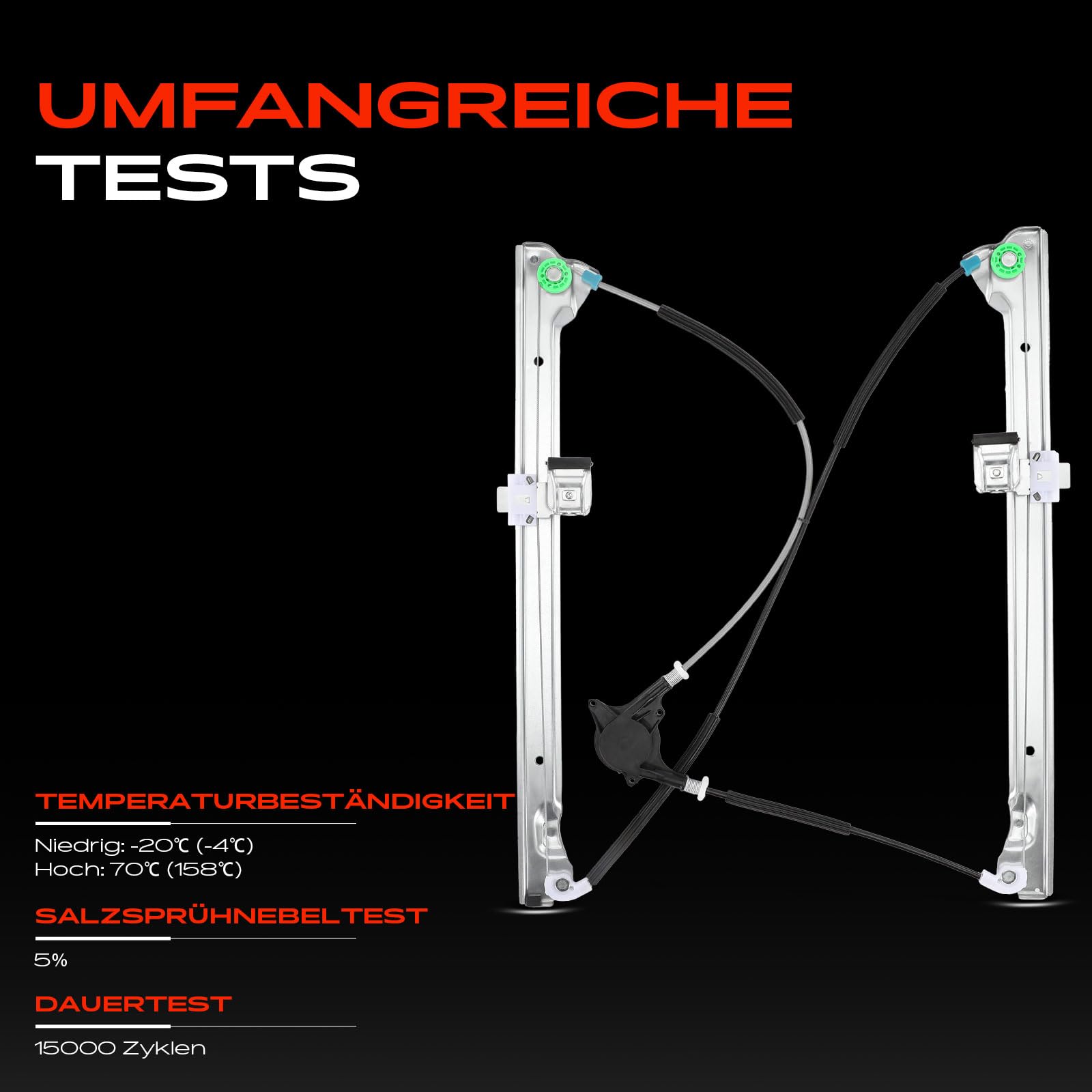Frankberg Fensterheber Vorne Rechts Kompatibel mit Viano/Vito/Mixto Kasten W639 MPV Bus Kasten 2003-2011 6397200146