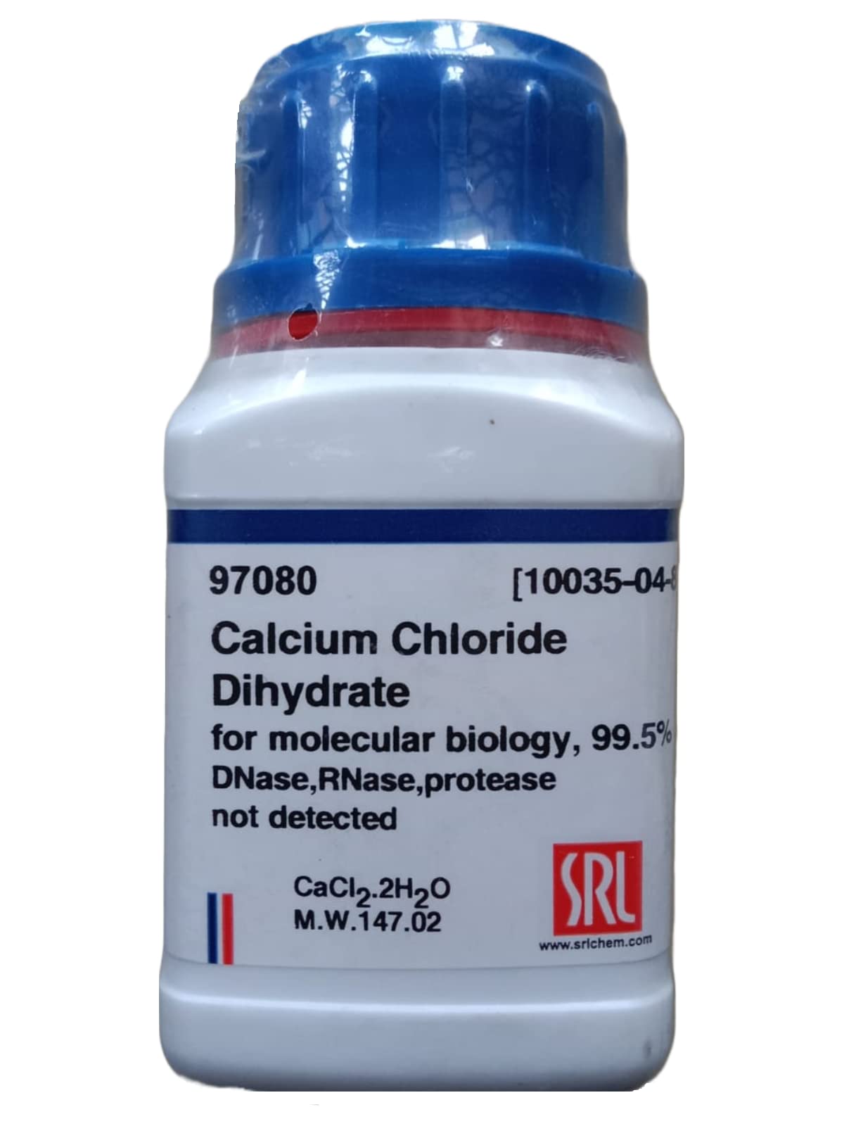 See full amazon price history chart for SRL Calcium Chloride Dihydrate for molecular biology, 99.5%, 100Gm, CAS 10035-04-8, Molecular Formula : CaCI2.2H2O, Storage : Room Temperature, Shelf Life : 60 Months for laboratory use only SRL Calcium Chloride Dihydrate for molecular biology, 99.5%, 100Gm, CAS 10035-04-8, Molecular Formula : CaCI2.2H2O, Storage : Room Temperature, Shelf Life : 60 Months for laboratory use only (B0C5S2DMGR) Amazon Price History, Amazon Price Tracker