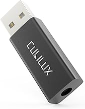 USB 3.5mmイヤホンジャック変換アダプタ、Cubilux 192KHz / 24ビッUSB A外付けサウンドカード、 USBオス4極3.5 mmメス イヤホン ヘッドホン オーディオ変換ドングル、PS5、MacBook、Windows PC対応